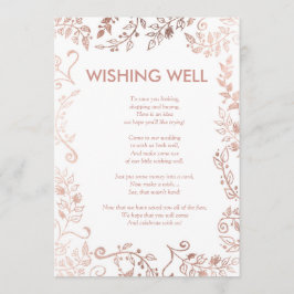 Elegante Rose Gold Blütenwelt Gute Wünsche Einladung