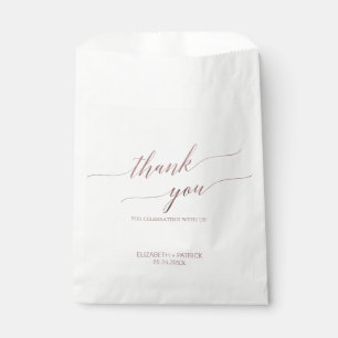 Elegante Rose Gold Calligraphy Vielen Dank für Ihr Geschenktütchen