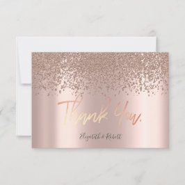 Elegante Rose Gold Diamonds Dankeschön Card Dankeskarte