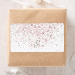 Elegante Rose Gold Dots Mandala