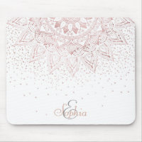Elegante Rose Gold Dots Mandala