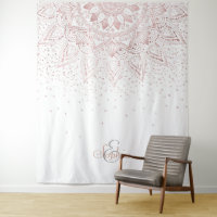 Elegante Rose Gold Dots Mandala