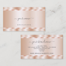 Elegante Rose Gold Effect Glamour Beruflich Visitenkarte