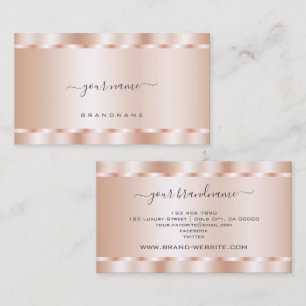 Elegante Rose Gold Effect Glamour Beruflich Visitenkarte