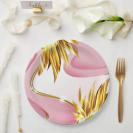 Elegante Rose Gold Flame Pappteller