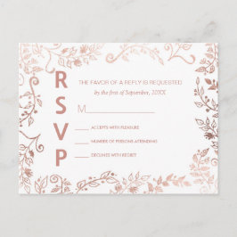 Elegante Rose Gold Flora UAWG Postkarten