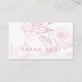 Elegante Rose Gold Floral Vielen Dank Beilage Begleitkarte
