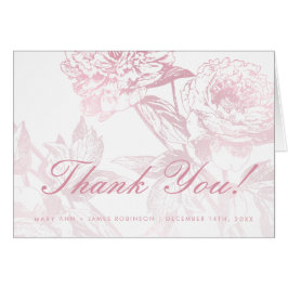 Elegante Rose Gold Floral Wedding Vielen Dank