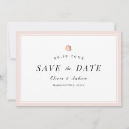 Elegante Rose Gold florale minimalistisch Save the Save The Date