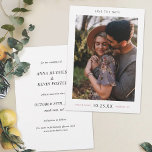 Elegante Rose Gold Foto Save the Date Hochzeitskar<br><div class="desc">Dieses einfache, stilvolle moderne Foto Hochzeit speichern Sie das Datum flache Vorlage zeigt Ihre Namen, Datum und Hochzeitslokale unter Ihrem Foto. Die Standardform ist eine scharfe Ecke, aber abgerundete Ecken funktionieren auch mit diesem Design wunderbar. Versuchen Sie also, beide Ecken im Bearbeitungsmodus zu sehen, was Ihrem extravaganten zutrifft! Sie können...</div>