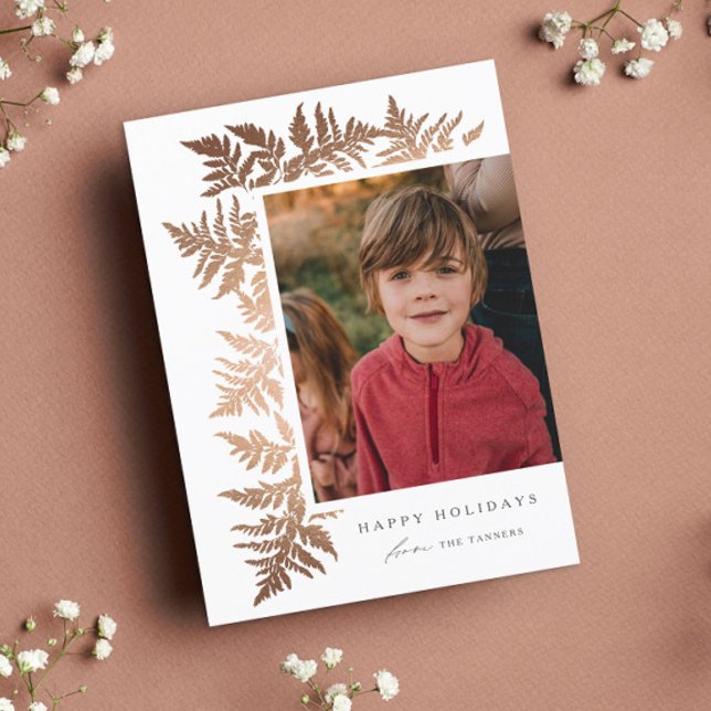 Elegante Rose Gold Garland Foto Magnetkarte (Von Creator hochgeladen)