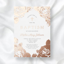 Elegante Rose Gold Girl Taufe
