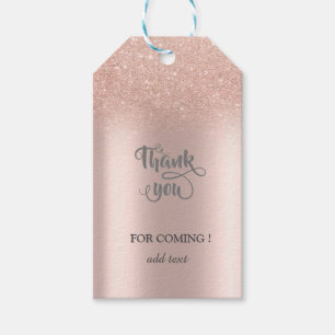 Elegante Rose Gold Glitzer Bokeh Rose Gold Geschenkanhänger