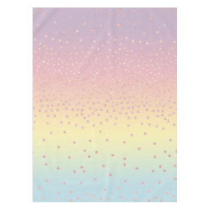 Elegante Rose Gold Glitzer Confetti Dots Gradiente Tischdecke