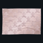Elegante Rose Gold Glitzer Gingerbread Man Pattern Geschirrtuch<br><div class="desc">Weihnachtsgingerbrot Man Muster in Imitaten Rose Gold Glitzer</div>