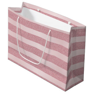 Elegante Rose Gold Glitzer Glamour Vorlage Moderne Große Geschenktüte