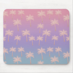 Elegante Rose Gold Glitzer Gradient Palm Muster Mousepad