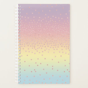 Elegante Rose Gold Glitzer Konfetti Dots Gradient Planer