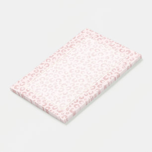 Elegante Rose Gold Glitzer Leopard Tierwerbung Post-it Klebezettel