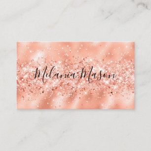 Elegante Rose Gold Glitzer Makeup Artist Funkelnd Visitenkarte