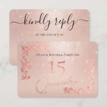 Elegante Rose Gold Glitzer Olivenweg