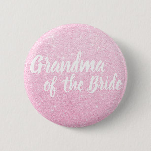 Elegante Rose Gold Glitzer Oma der Braut Button