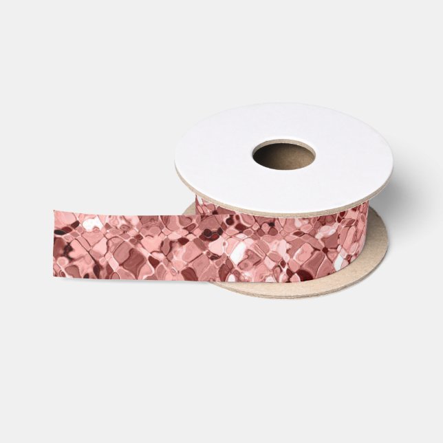 Elegante Rose Gold Glitzer Sparkle Satinband (Spule)