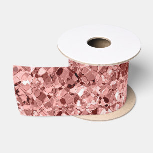 Elegante Rose Gold Glitzer Sparkle Satinband