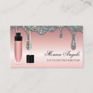 Elegante Rose Gold Glitzer Tropfen Visitenkarte