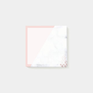 Elegante Rose Gold Glitzer weiß Marmor rot Rosa Post-it Klebezettel