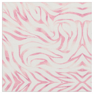 Elegante Rose Gold Glitzer Zebra Weißes Tier Print Stoff