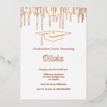 Elegante Rose Gold Graduation Party