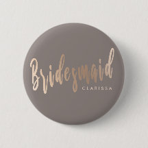 Elegante Rose Gold & Grau Brautjungfrau