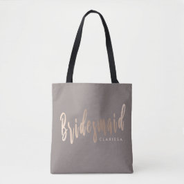 Elegante Rose Gold & Grau Brautjungfrau Tasche