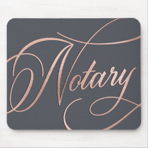 Elegante Rose Gold & Gray Notar-Agent  Mousepad