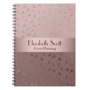 Elegante Rose Gold Hand Drawn Floral Journal/ Notizblock