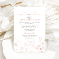 Elegante Rose Gold Hibiskus Blume Hochzeit