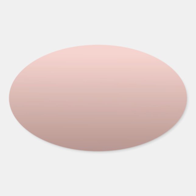 Elegante Rose Gold Hinzufügen einer Vorlage für Te Ovaler Aufkleber (Vorderseite)