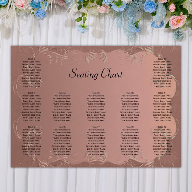 Elegante Rose Gold Hochzeitsszenario Poster (Von Creator hochgeladen)