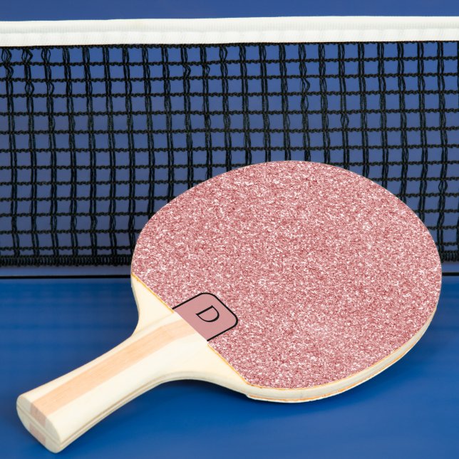 Elegante Rose-Gold Imitate Glitzer & Glitzern Tischtennis Schläger (InSitu)