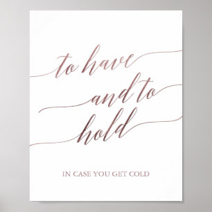 Elegante Rose Gold Kalligraphie zu haben und zu ha Poster
