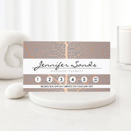 Elegante Rose Gold Leaf Tree Muster Tree Tree Tree Visitenkarte