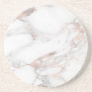 Elegante Rose Gold-Marmor-Vorlage Trendy Getränkeuntersetzer