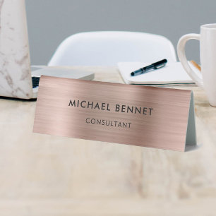 Elegante Rose Gold Metallic Beruflich Business Tischaufsteller