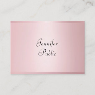 Elegante Rose Gold Moderne handgeschriebene Berufl Visitenkarte