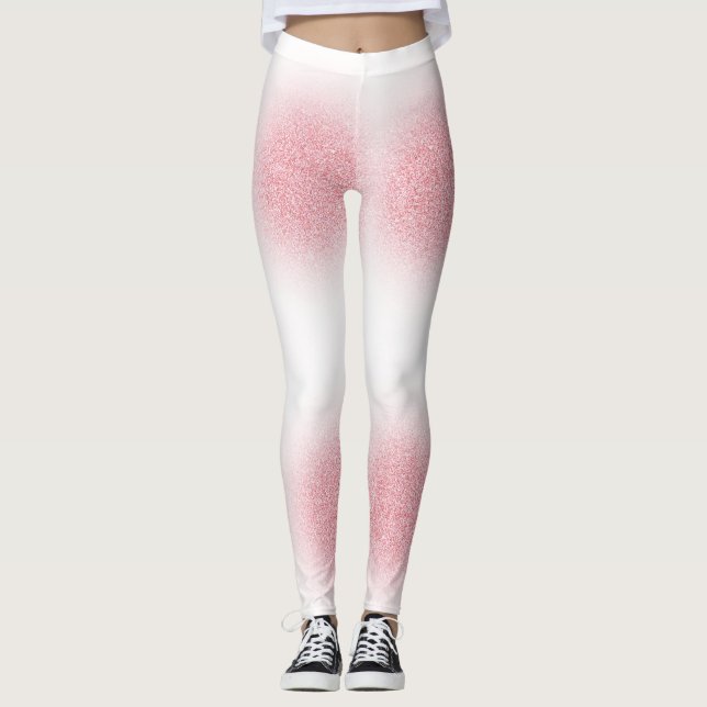 Elegante Rose Gold Moderne Vorlage Trendy Leggings (Vorderseite)