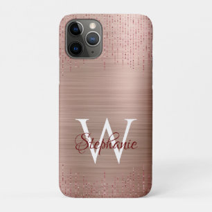 Elegante Rose Gold Monogramm Funken Case-Mate iPhone Hülle