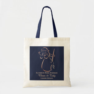 Elegante Rose Gold Navy Reinigungsgeschäft  Tragetasche