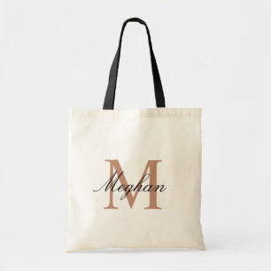 Elegante Rose Gold Personalisiert Monogram Tot Bag Tragetasche