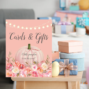 Elegante Rose Gold Pumpkin Baby Dusche Poster